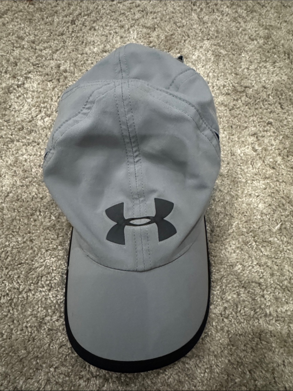 Under Armour Light Gray Baseball Cap with Black Logo